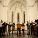 Group singing in Anabel Taylor Chapel
